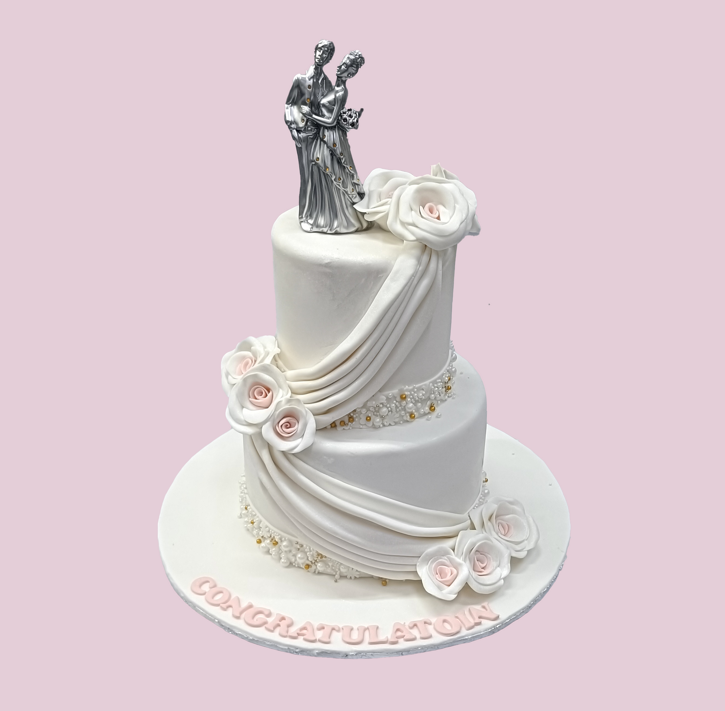Classic Anniversary Couple Cake