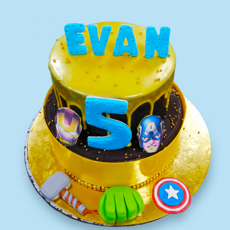 Captain America Shield Cake