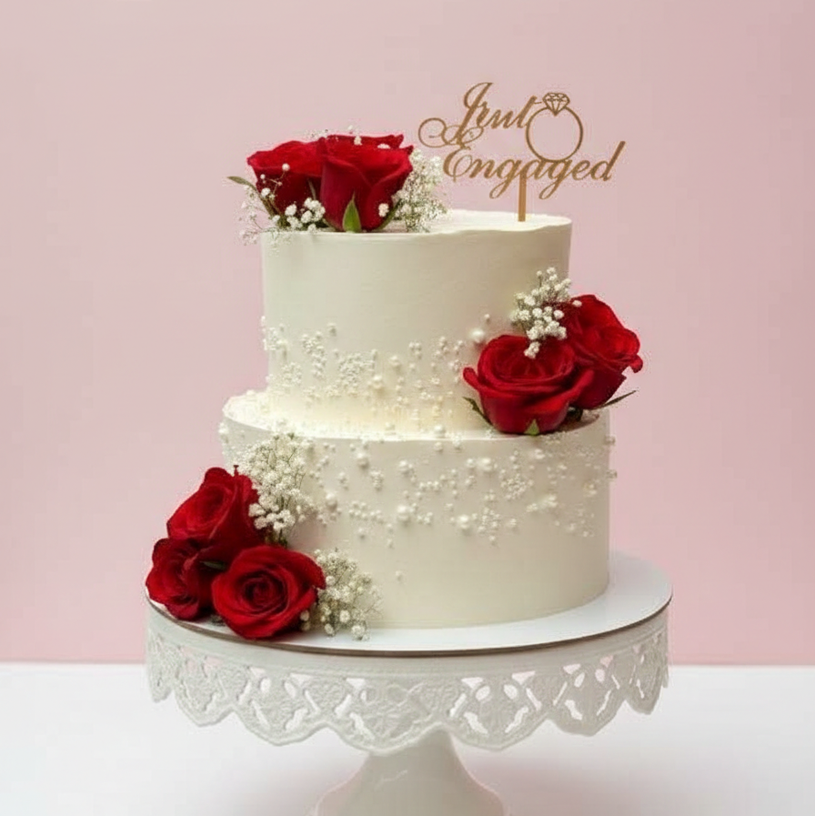 Regal Rose Tier Cake