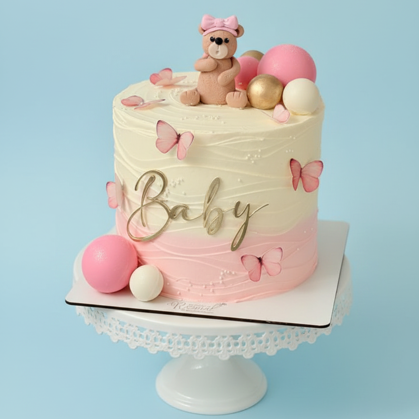 Blush & Butterfly Cake