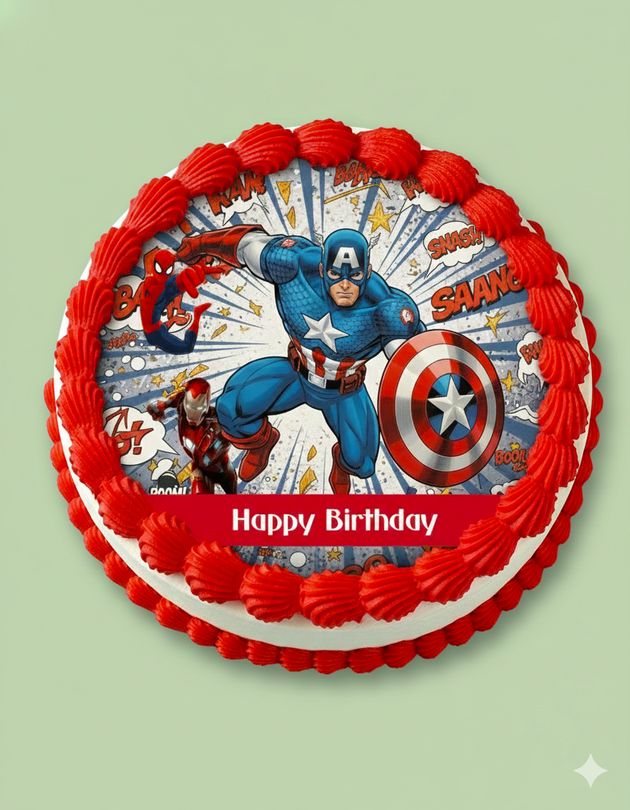 Spidey Circle Celebration Cake