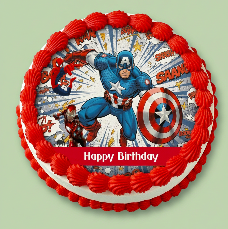 Spidey Circle Celebration Cake