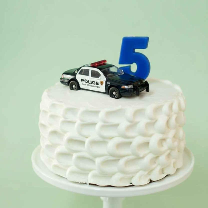 Police Patrol Number Cake