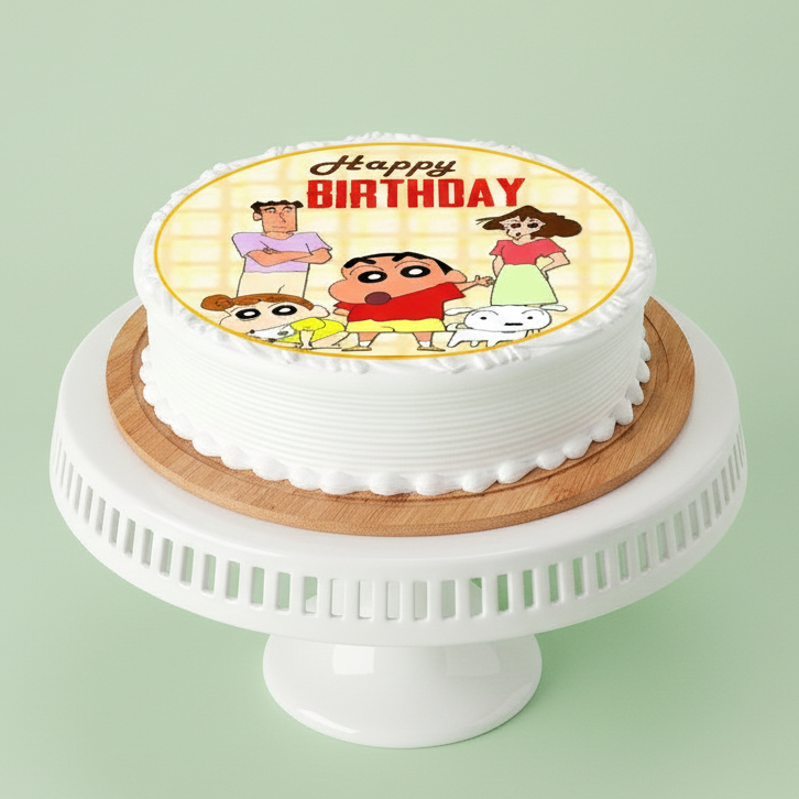 Cartoon Birthday Smiles Cake