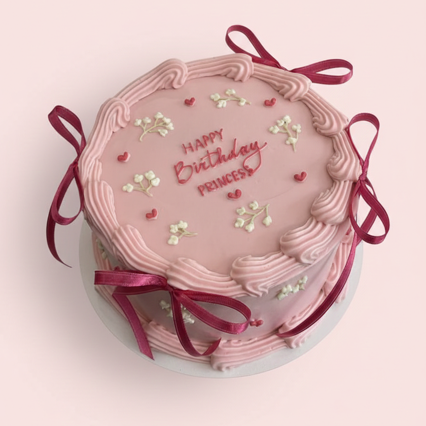 Ribbon Charm Celebration Cake