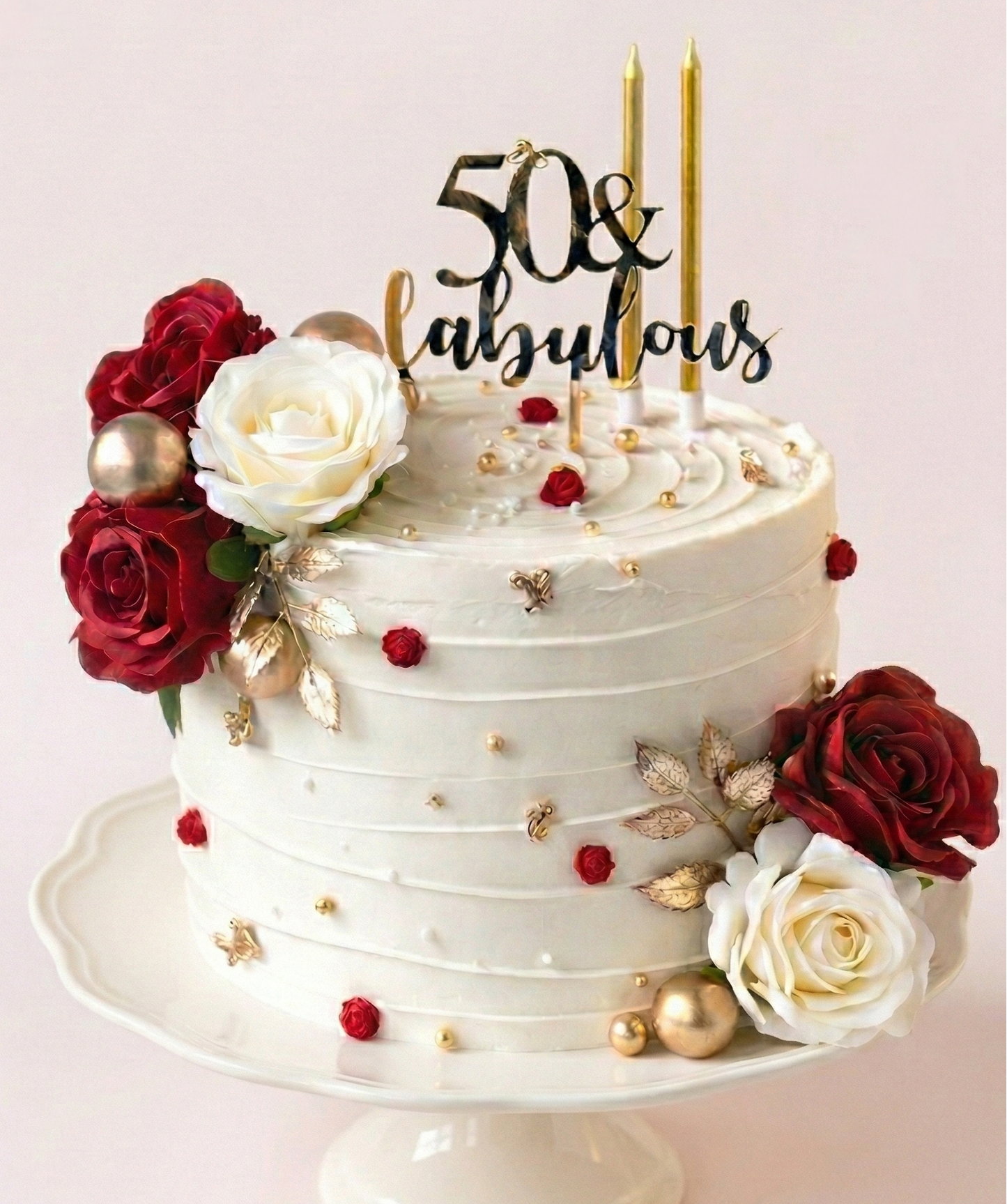 Golden Jubilee Rose Cake