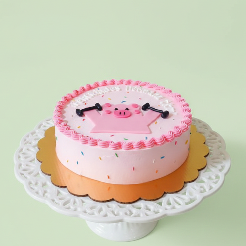 Pink Stretch Fitness Cake
