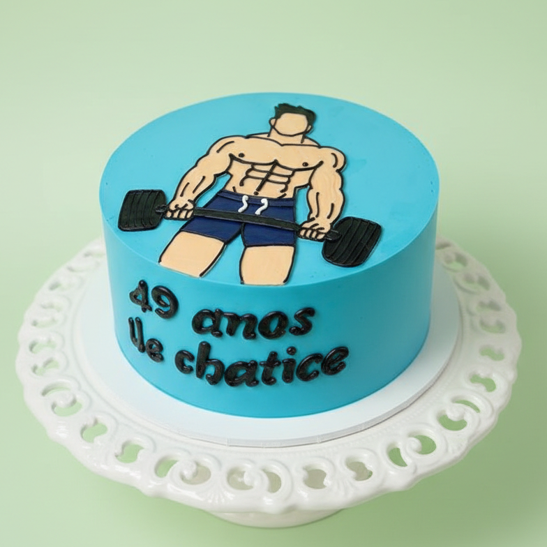 Iron Birthday Workout Cake