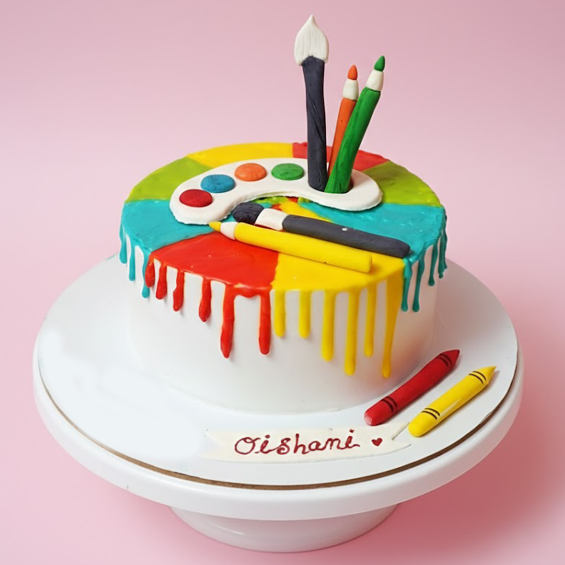 Little Painter Birthday Cake