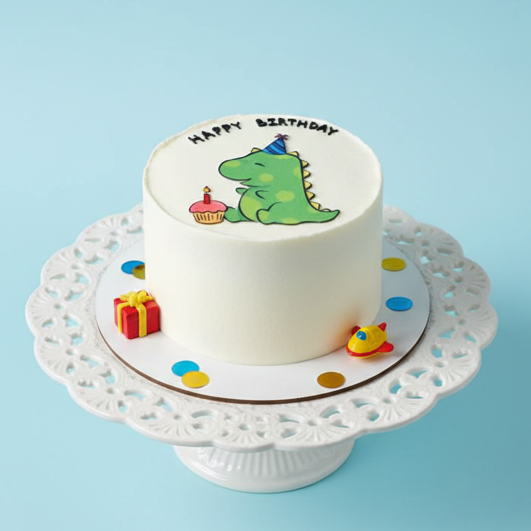 Cute Dino Birthday Cake