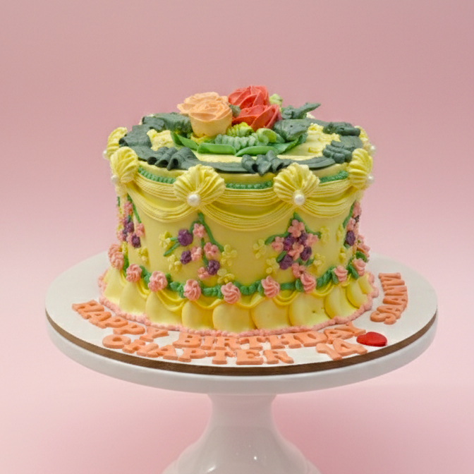 Floral Garden Delight Cake