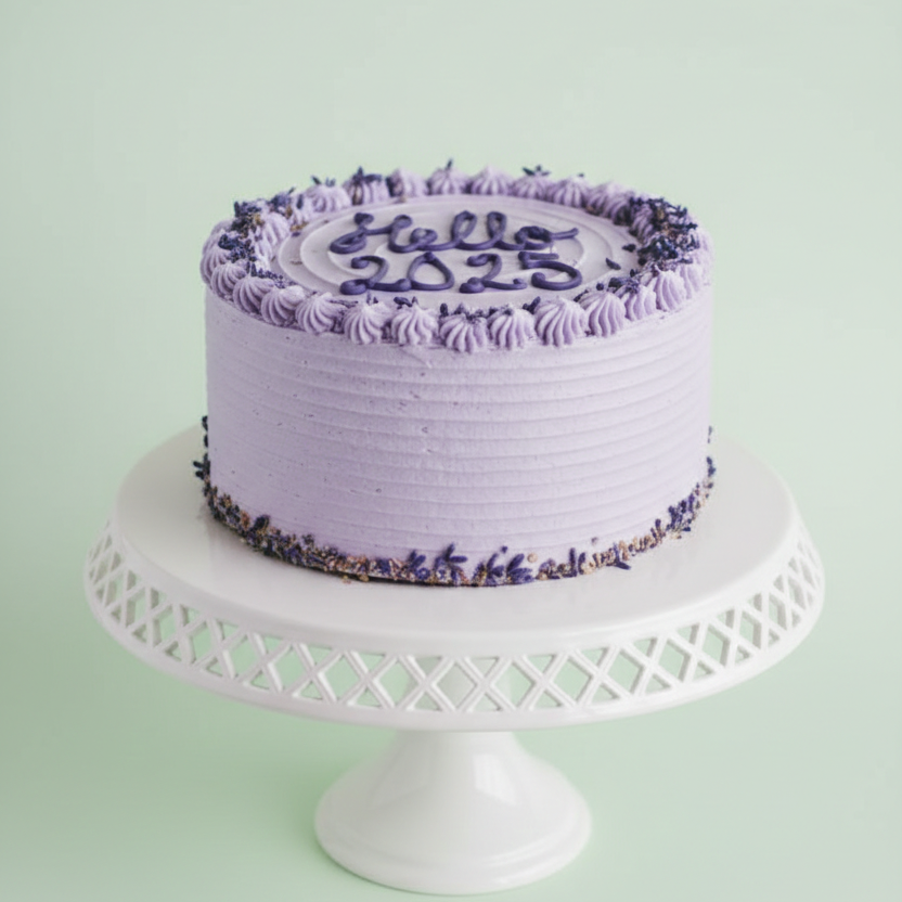 Lavender Sparkle New Year Cake