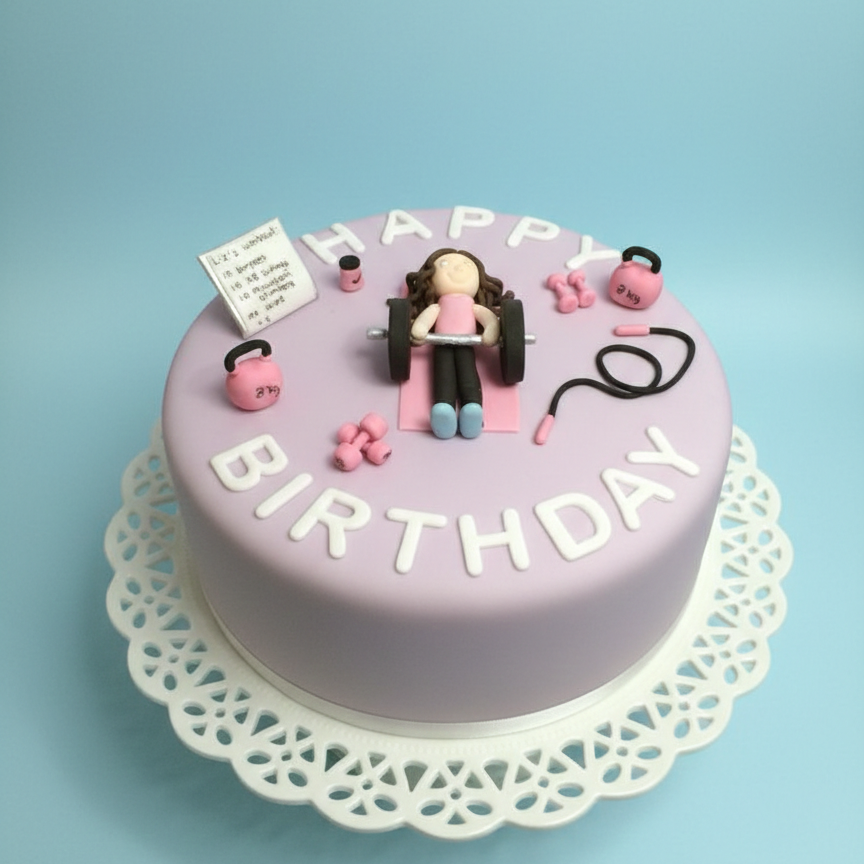 Birthday Burn Workout Cake