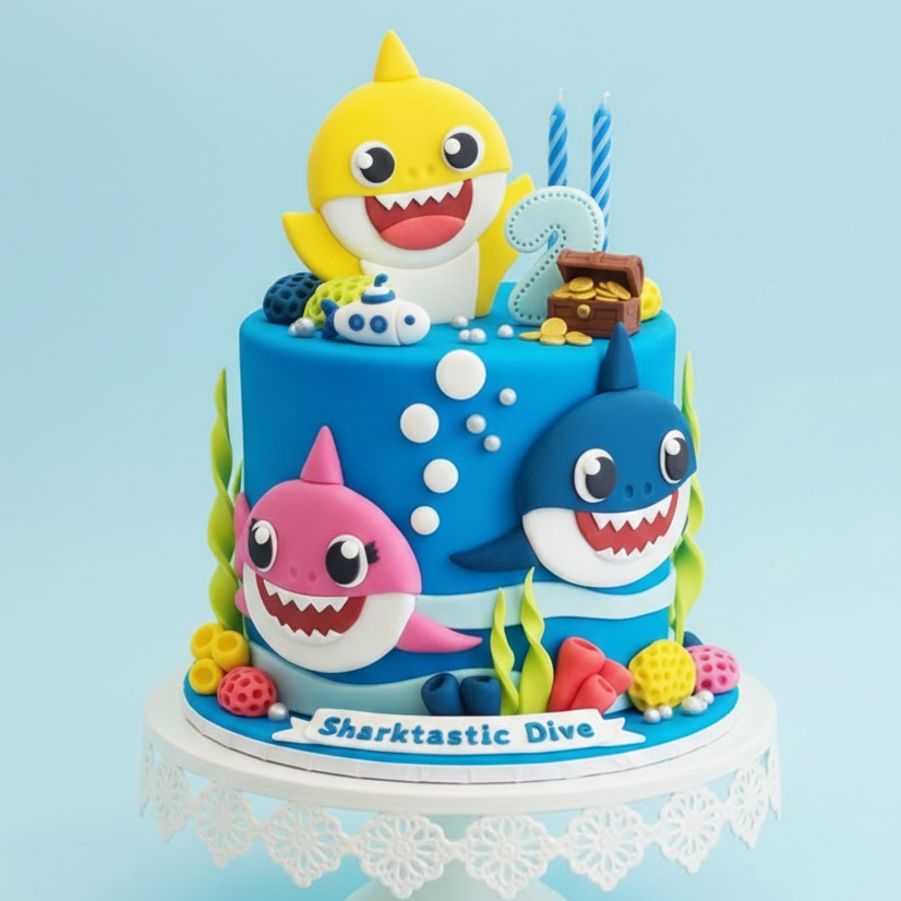 Sharktastic Dive Cake