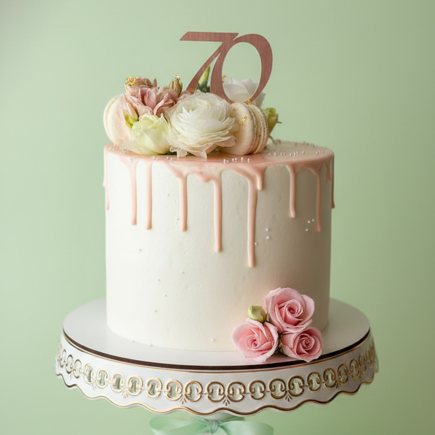 The Rose Gold Drip Cake