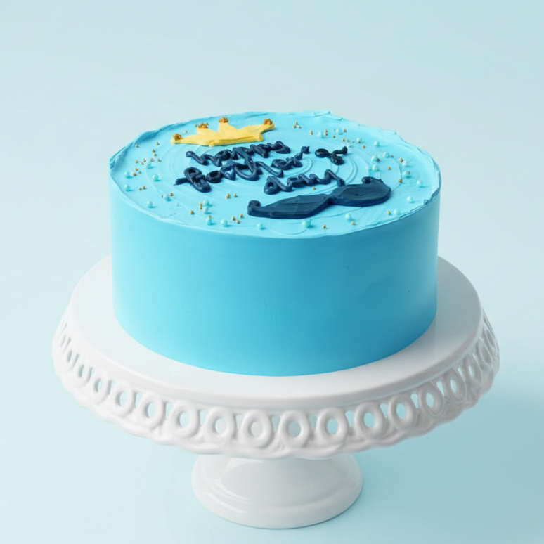 Sky Blue Sprinkle Dad Cake