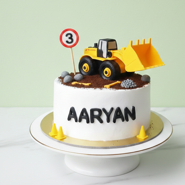 Mini Loader Name Cake
