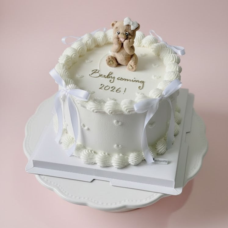 Lavender Lace Teddy Cake