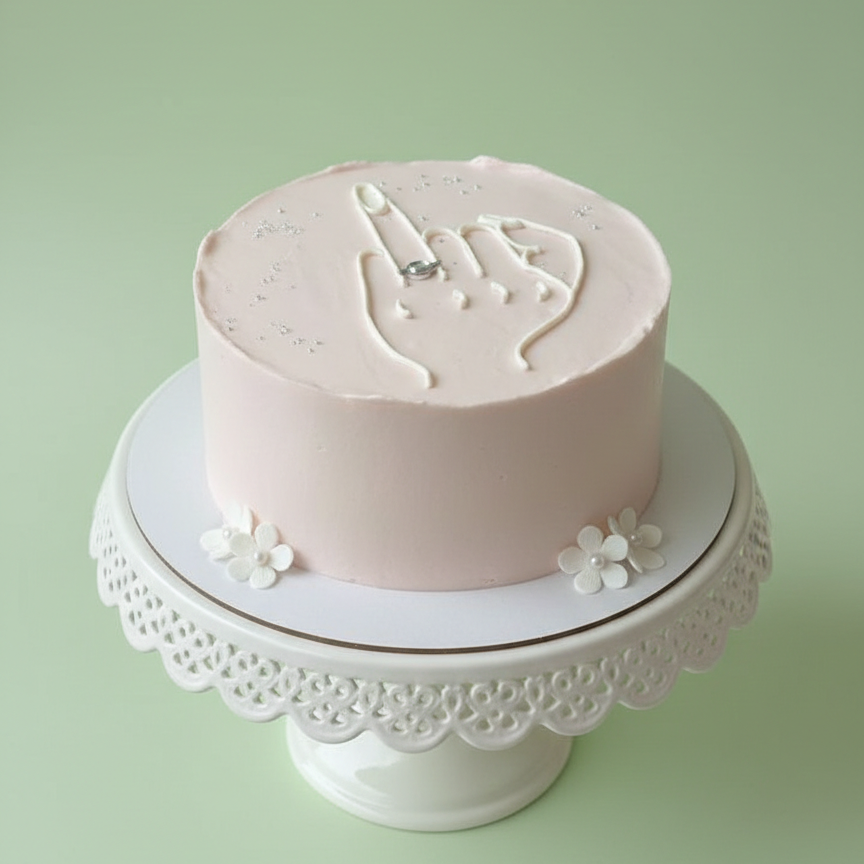 Minimal Chic Bridal Cake