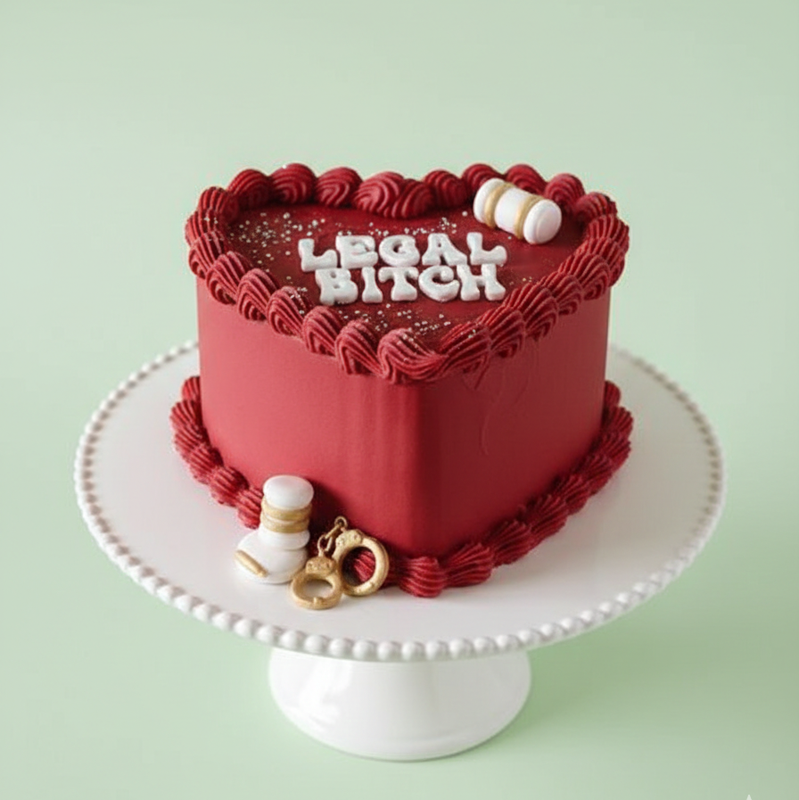 Royal Red Velvet Heart Cake