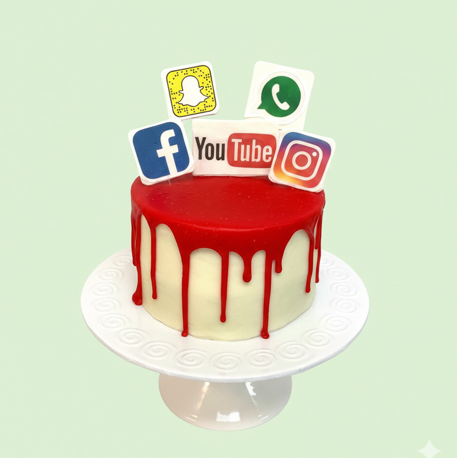 Viral Drip Social Cake