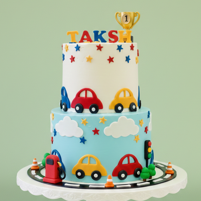 Cars & Stars Celebration Cake