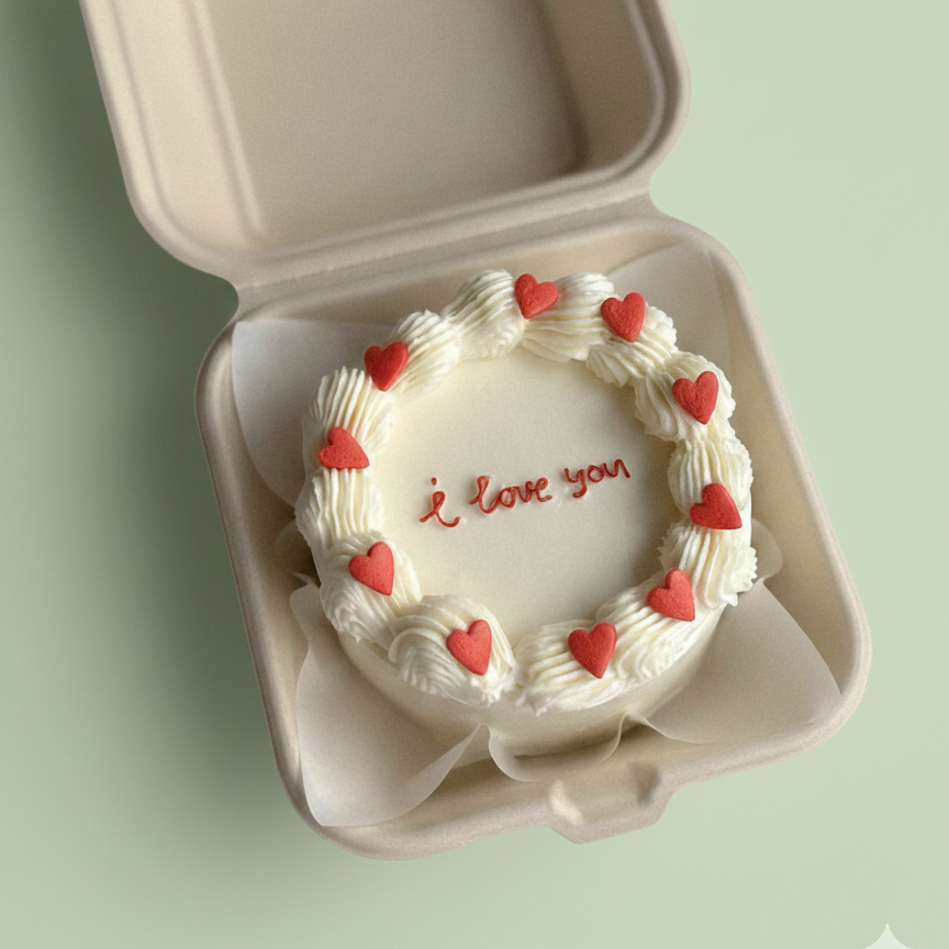 Strawberry Love Ring Bento Cake