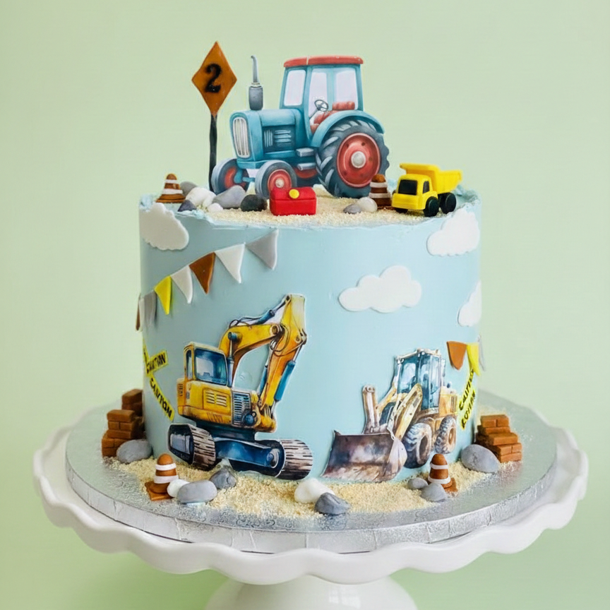 Tractor & Trucks Fantasy Cake
