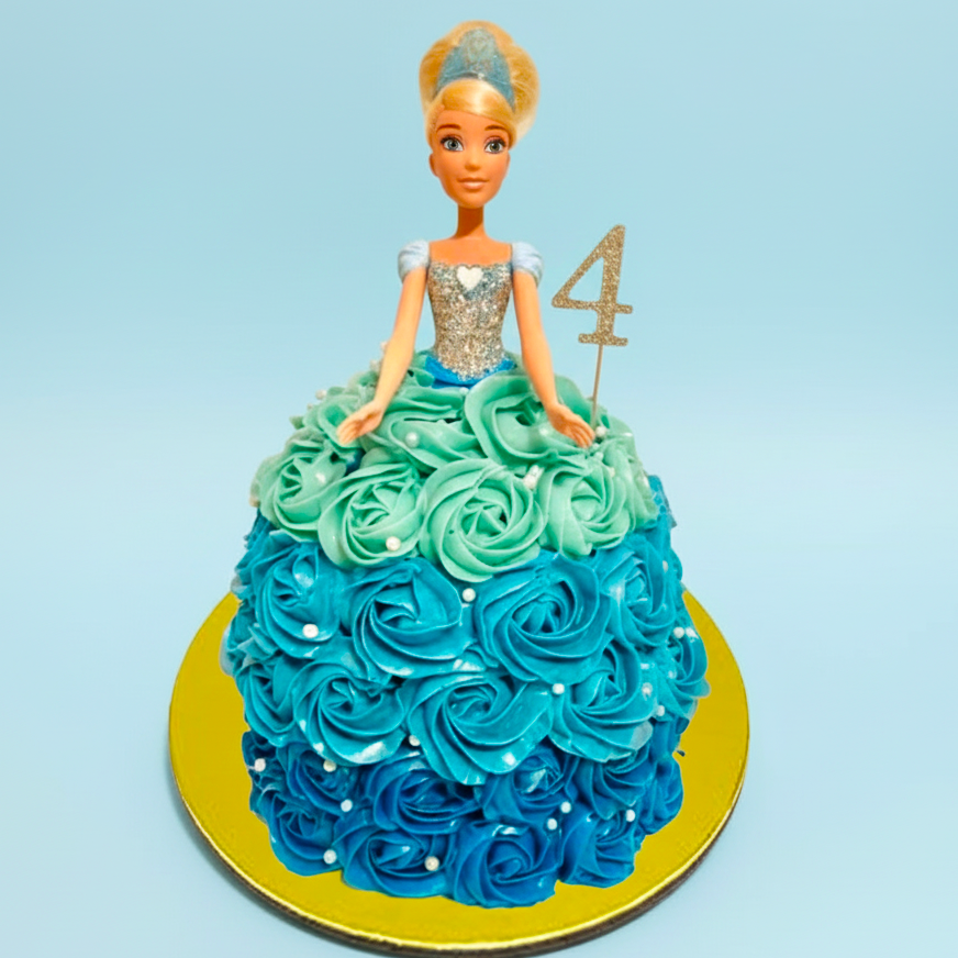 Aqua Princess Doll Cake