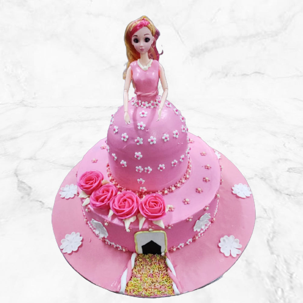 Barbie Pink Gown Cake