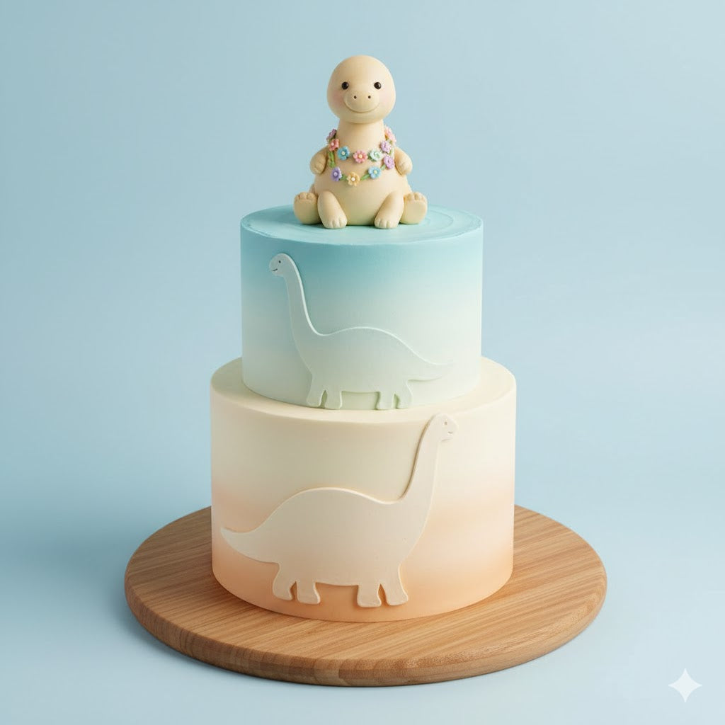 Baby Brontosaurus Cake