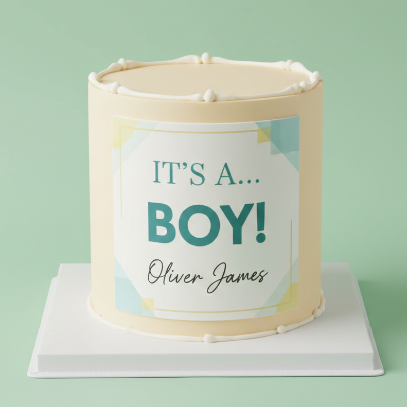 Baby Name Reveal Cake