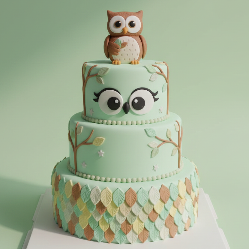 Baby Owl Cake