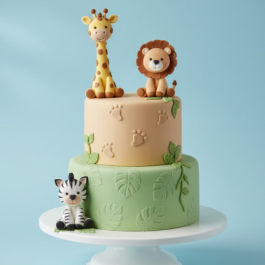 Baby Safari Friends Cake