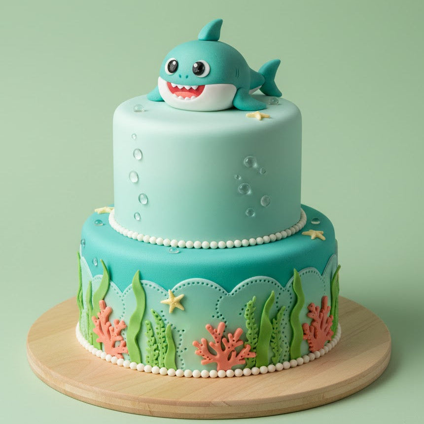 Baby Shark Aqua Cake