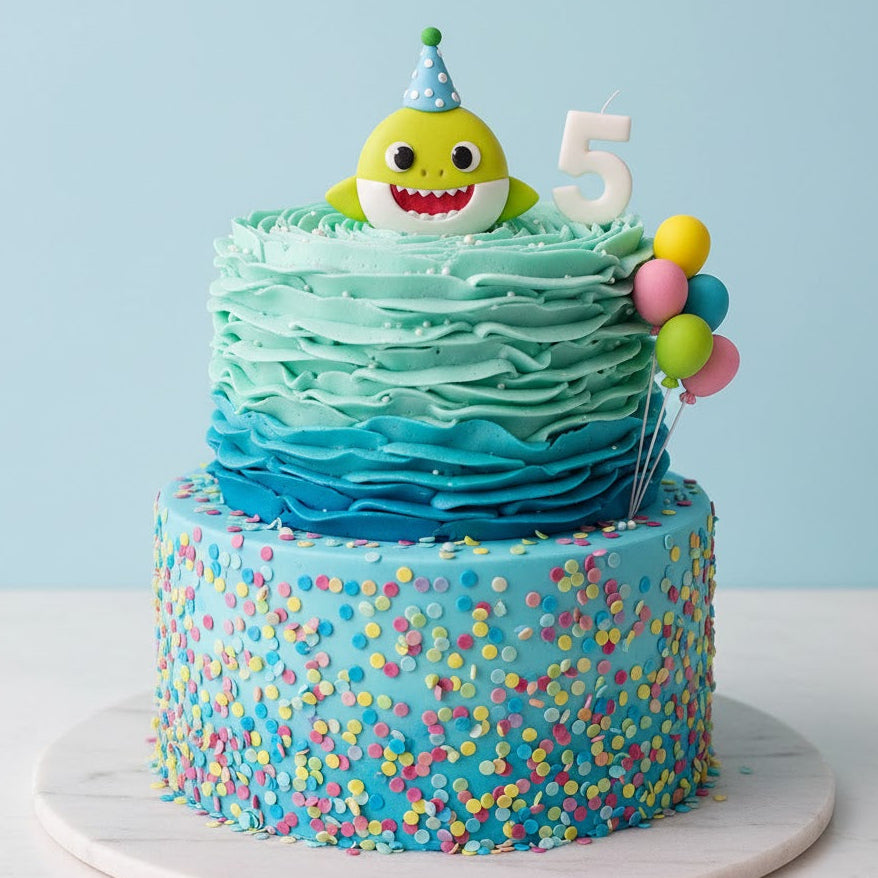 Baby Shark Birthday Bash Cake