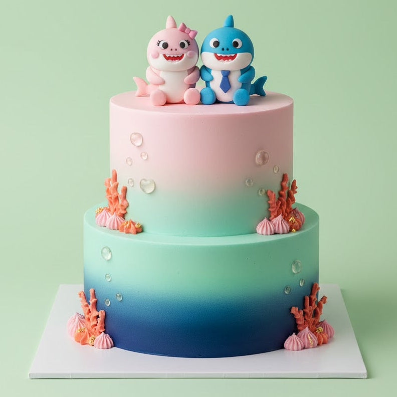 Baby Shark Mommy & Daddy Cake