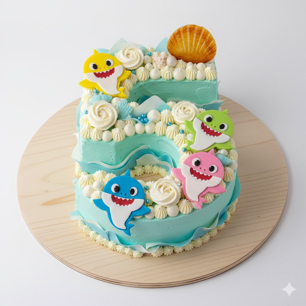 Baby Shark Number Cake