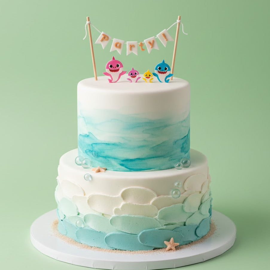 Baby Shark Ocean Party Cake
