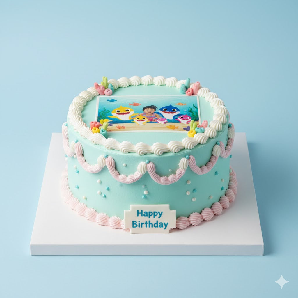 Baby Shark Photo Cake
