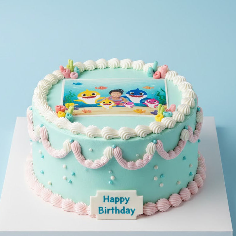 Baby Shark Photo Cake