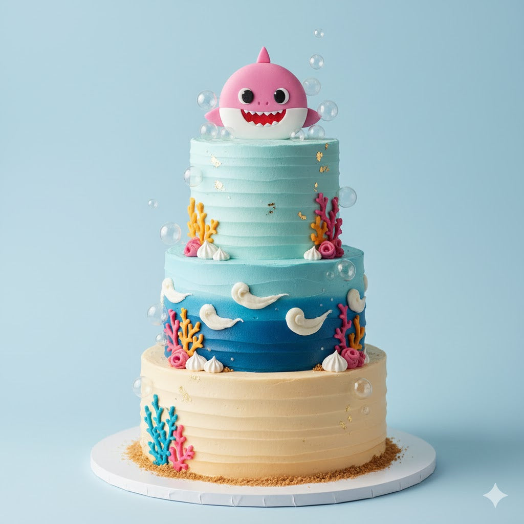 Baby Shark Sea World Cake