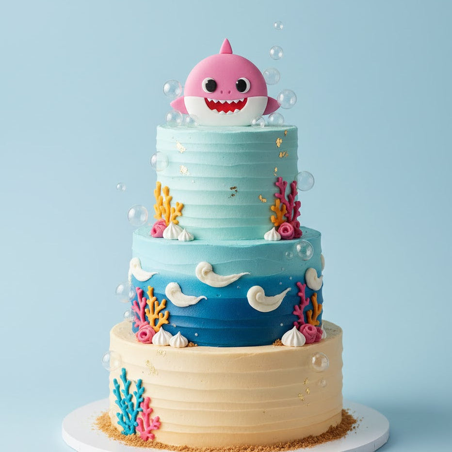Baby Shark Sea World Cake