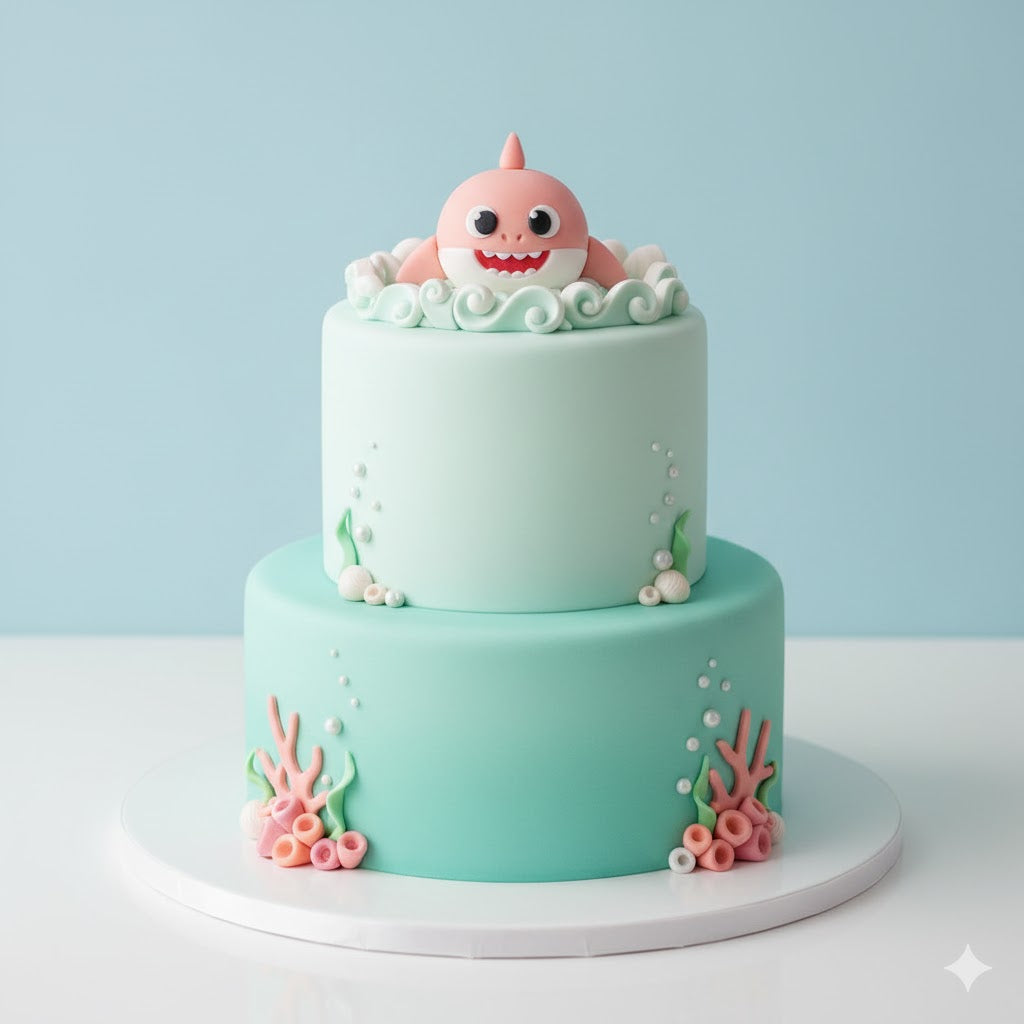 Baby Shark Splash Cake