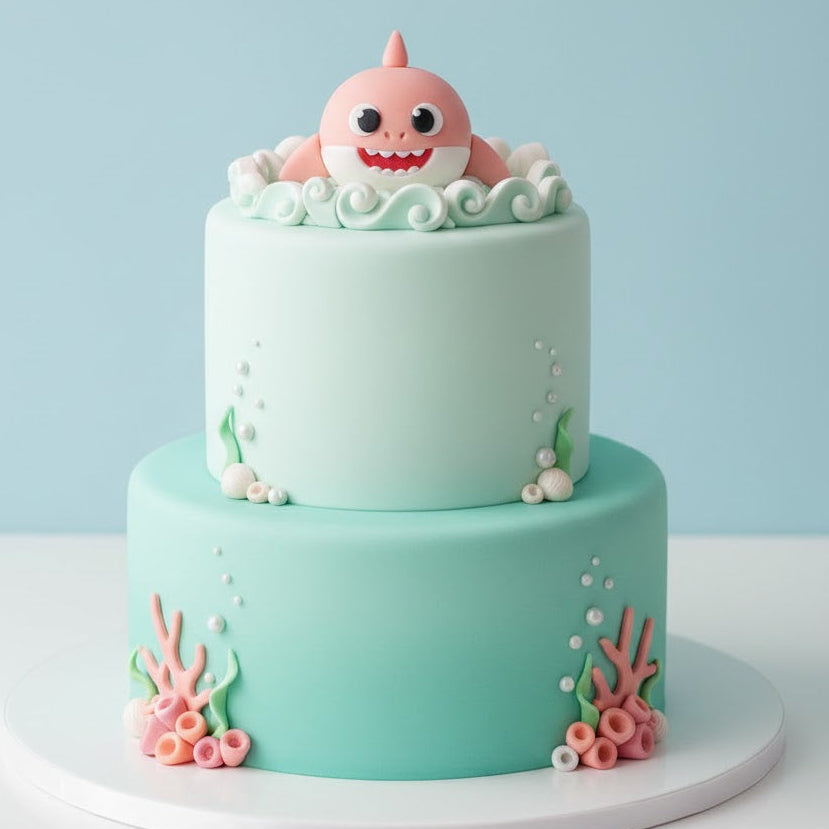 Baby Shark Splash Cake
