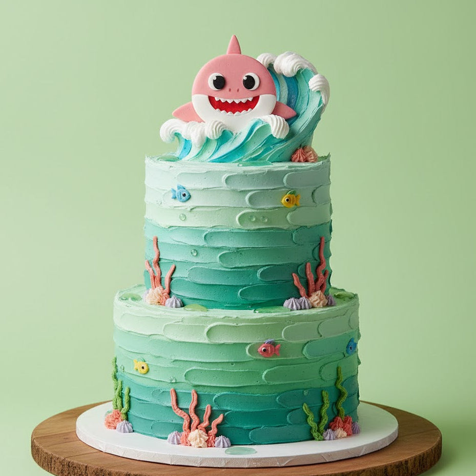 Baby Shark Underwater Cake