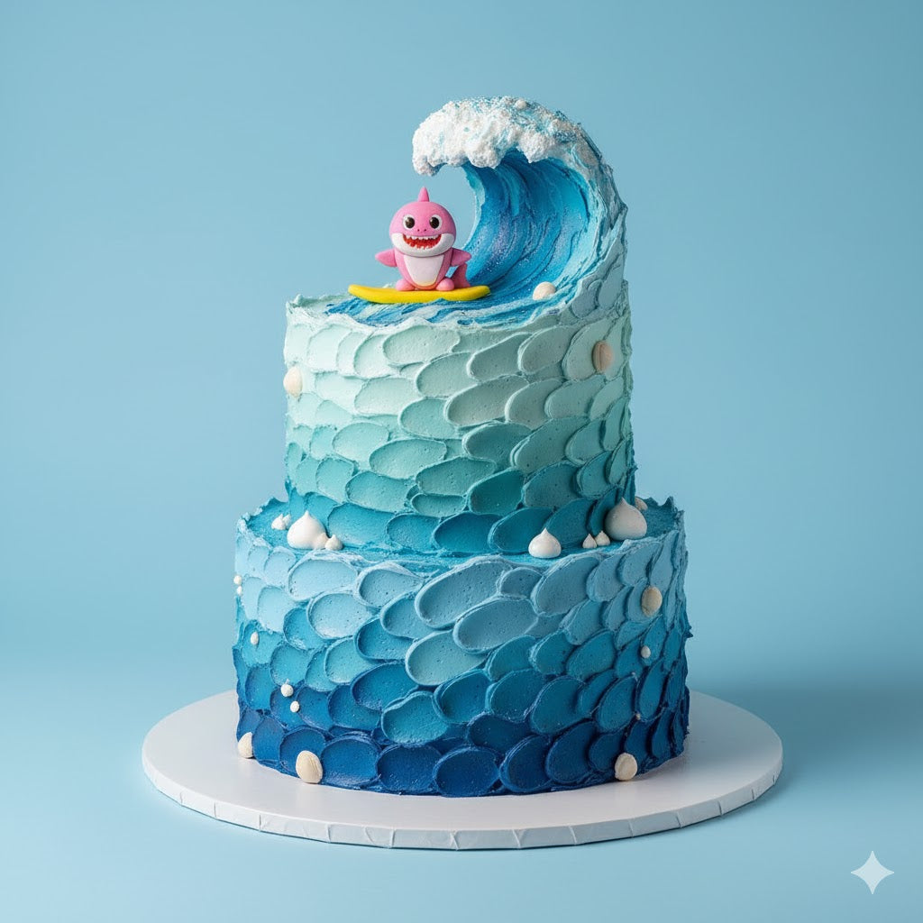 Baby Shark Wave Cake