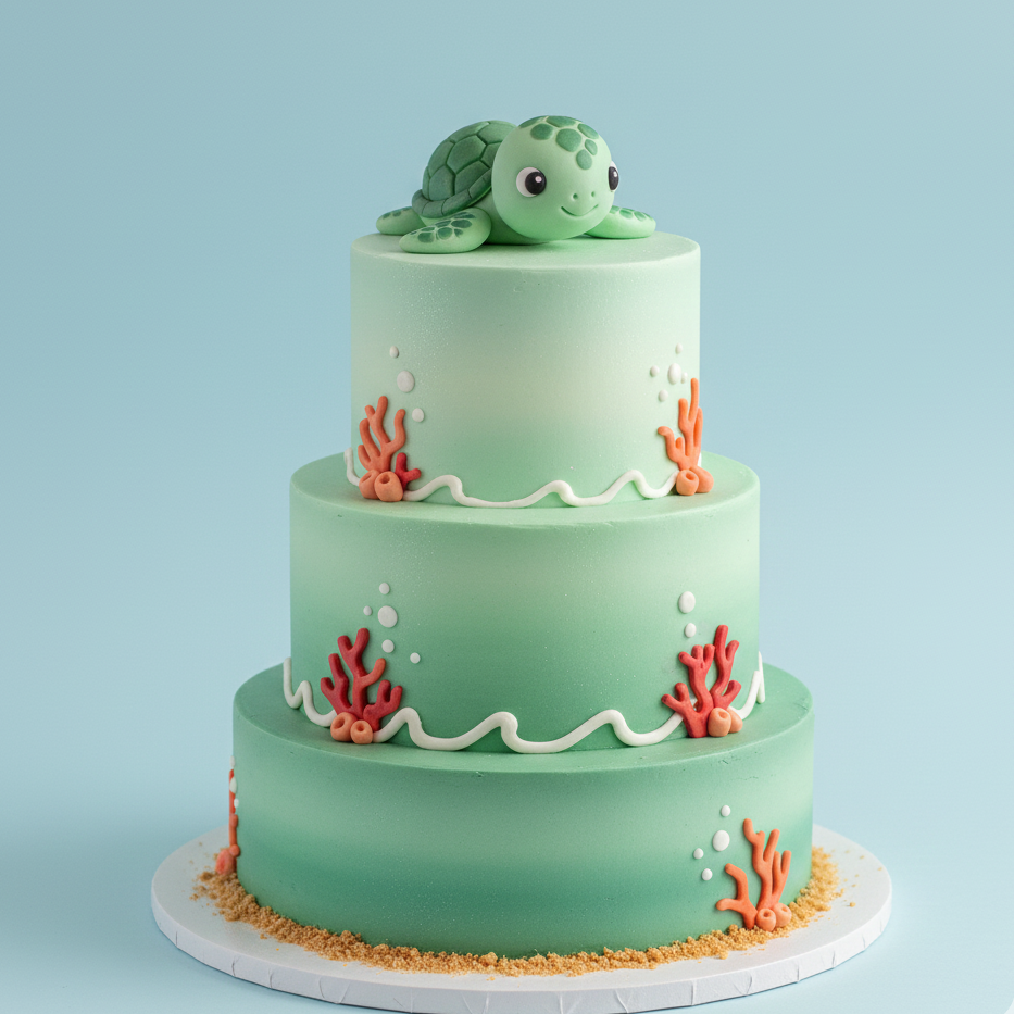 Baby Turtle Cake