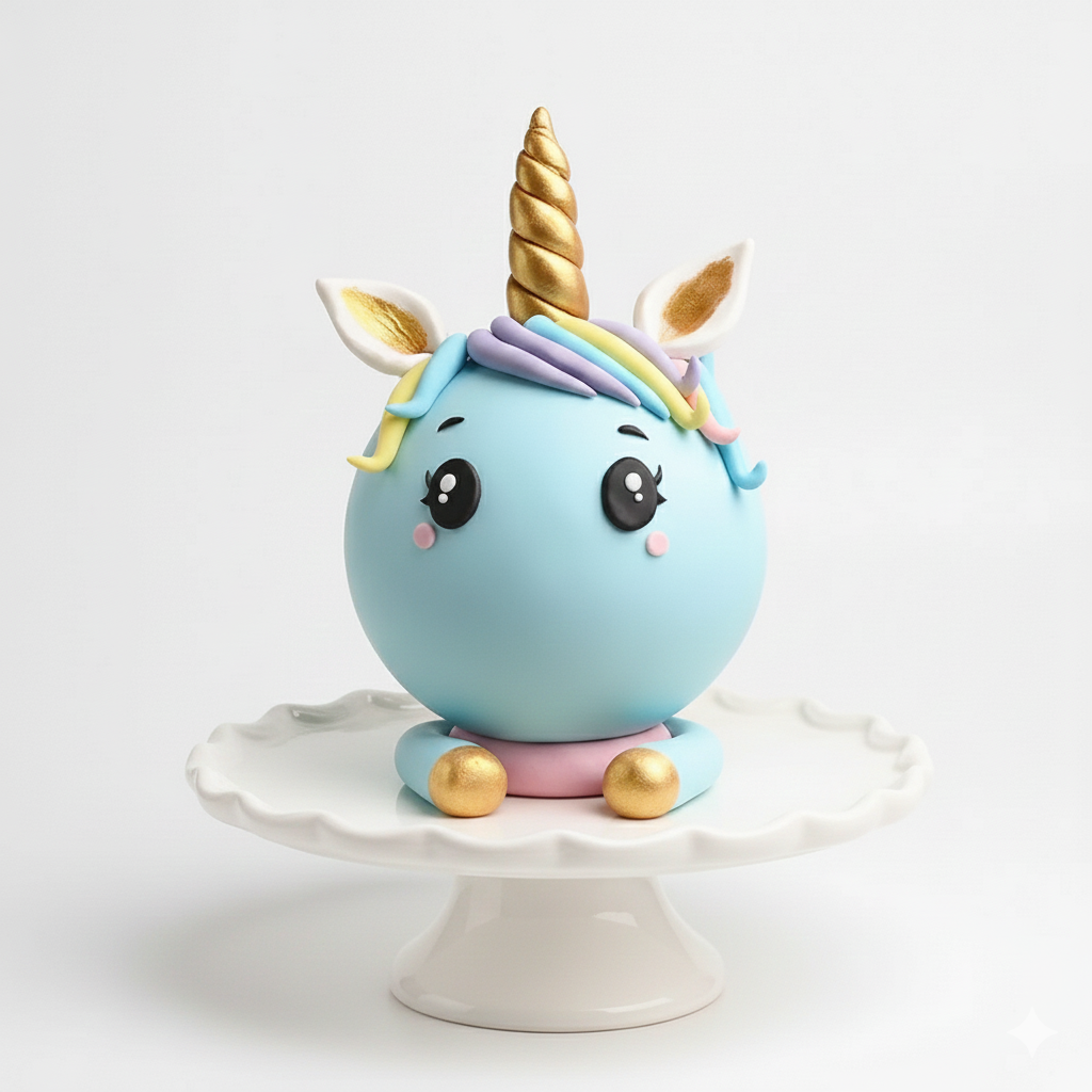Baby Unicorn Face Cake