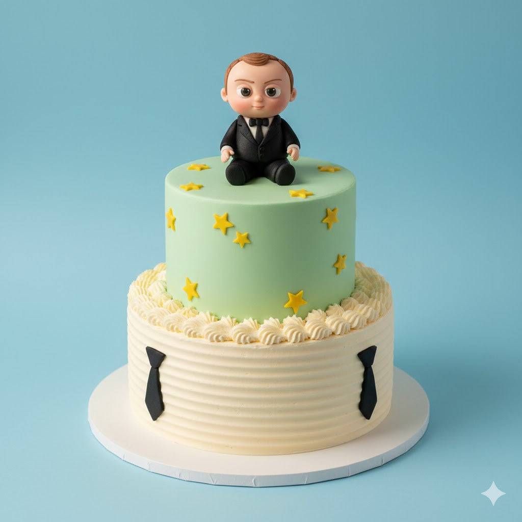 Baby in Suit & Tie Cake